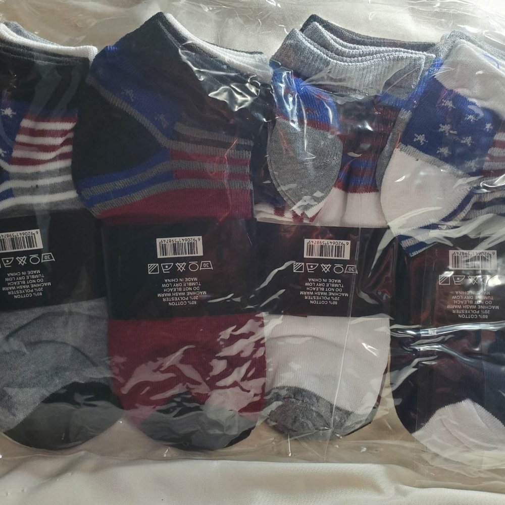 12 Pairs Assorted Colors men's Ankle Socks Size 9-11 - Picture 8 of 10